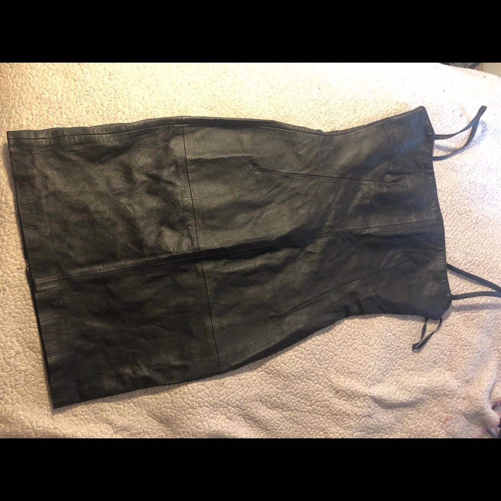 Leather dress